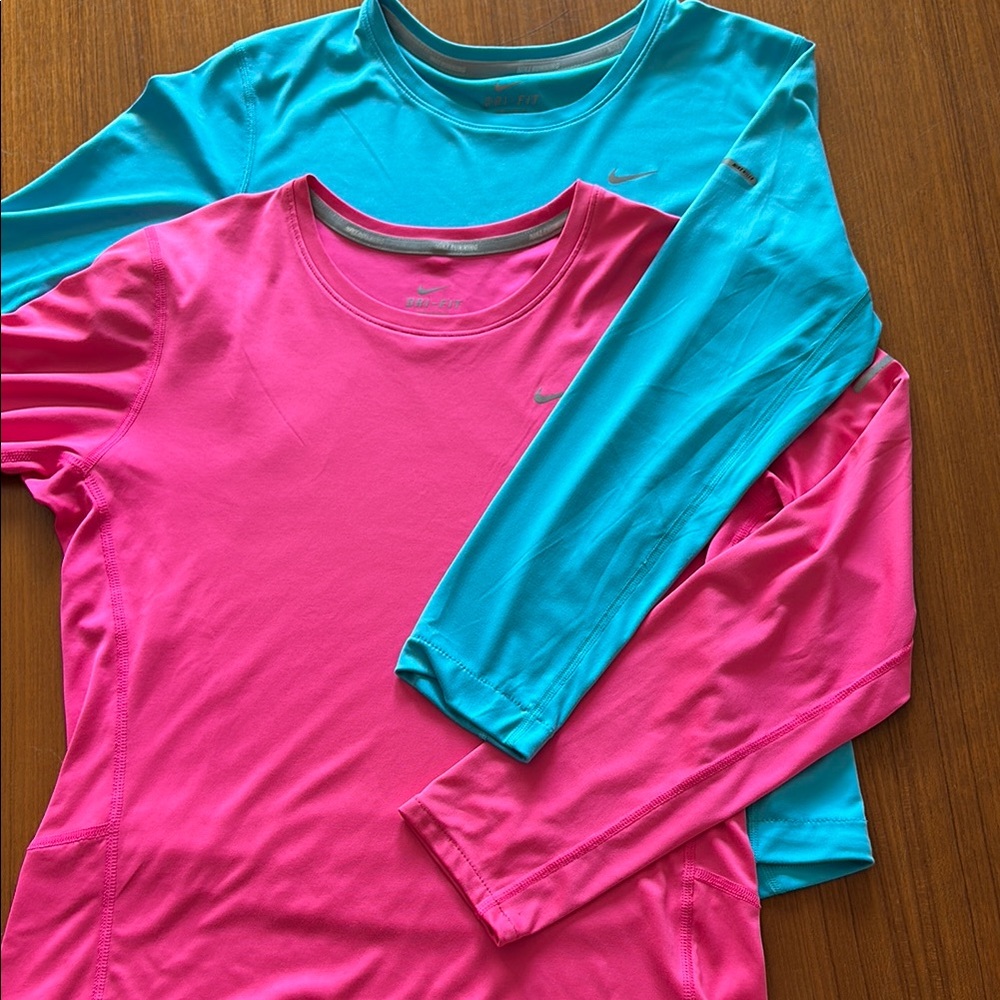 Nike Long Sleeve Dri-Fit Tops, set of 2, size Medium